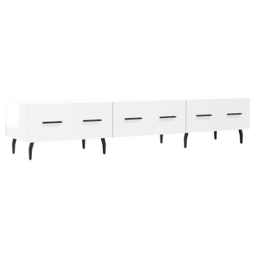 vidaXL Έπιπλο Τηλεόρασης Γυαλ. Λευκό 150x36x30cm Επεξεργασμένο Ξύλο