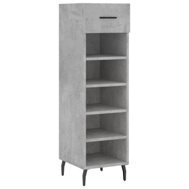 vidaXL Παπουτσοθήκη Γκρι Σκυροδέματος 30x35x105cm Επεξεργασμένο Ξύλο 1 τεμ.