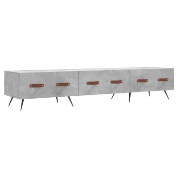 vidaXL Έπιπλο Τηλεόρασης Γκρι Σκυροδέματος 150x36x30cm Επεξ. Ξύλο