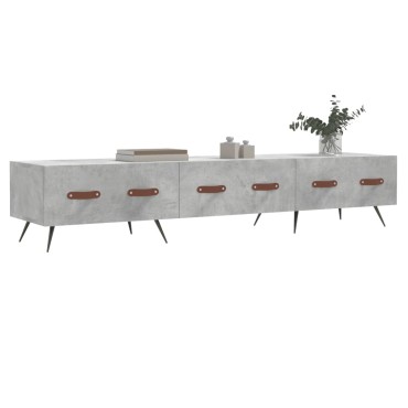 vidaXL Έπιπλο Τηλεόρασης Γκρι Σκυροδέματος 150x36x30cm Επεξ. Ξύλο