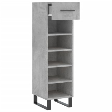 vidaXL Παπουτσοθήκη Γκρι Σκυροδέματος 30x35x105cm Επεξεργασμένο Ξύλο 1 τεμ.