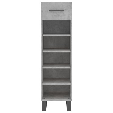 vidaXL Παπουτσοθήκη Γκρι Σκυροδέματος 30x35x105cm Επεξεργασμένο Ξύλο 1 τεμ.