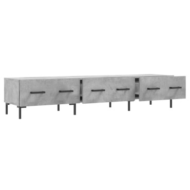 vidaXL Έπιπλο Τηλεόρασης Γκρι Σκυροδέματος 150x36x30cm Επεξ. Ξύλο