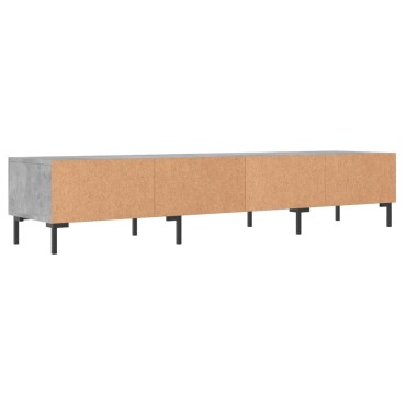 vidaXL Έπιπλο Τηλεόρασης Γκρι Σκυροδέματος 150x36x30cm Επεξ. Ξύλο