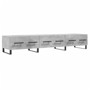 vidaXL Έπιπλο Τηλεόρασης Γκρι Σκυροδέματος 150x36x30cm Επεξ. Ξύλο