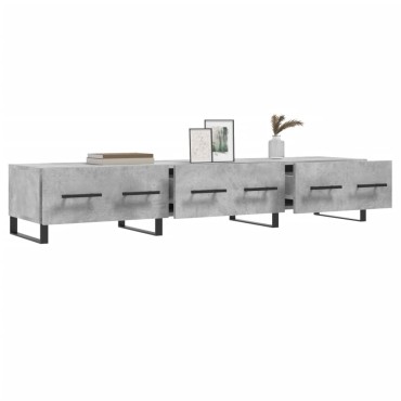 vidaXL Έπιπλο Τηλεόρασης Γκρι Σκυροδέματος 150x36x30cm Επεξ. Ξύλο