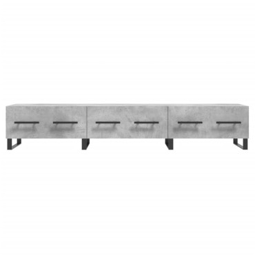 vidaXL Έπιπλο Τηλεόρασης Γκρι Σκυροδέματος 150x36x30cm Επεξ. Ξύλο