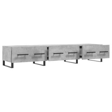 vidaXL Έπιπλο Τηλεόρασης Γκρι Σκυροδέματος 150x36x30cm Επεξ. Ξύλο