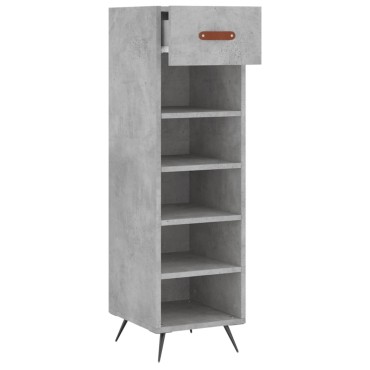 vidaXL Παπουτσοθήκη Γκρι Σκυροδέματος 30x35x105cm Επεξεργασμένο Ξύλο 1 τεμ.