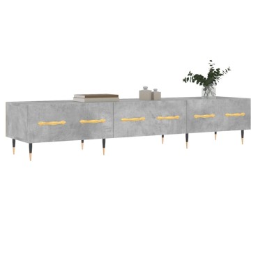 vidaXL Έπιπλο Τηλεόρασης Γκρι Σκυροδέματος 150x36x30cm Επεξ. Ξύλο