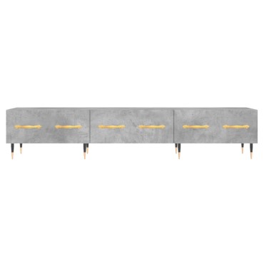 vidaXL Έπιπλο Τηλεόρασης Γκρι Σκυροδέματος 150x36x30cm Επεξ. Ξύλο