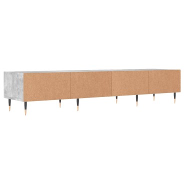 vidaXL Έπιπλο Τηλεόρασης Γκρι Σκυροδέματος 150x36x30cm Επεξ. Ξύλο