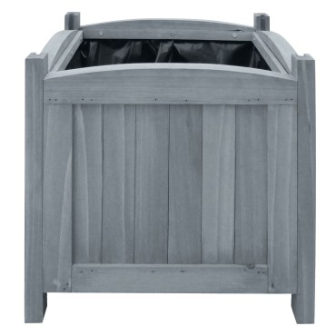 vidaXL Ζαρντινιέρες Υπερυψωμένες 2 τεμ. 30x30x30 εκ. Μασίφ Ξύλο Ελάτης