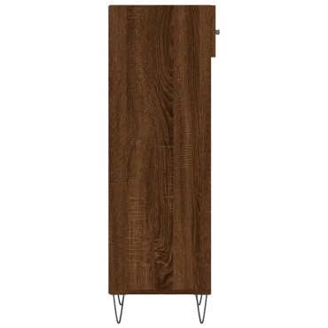 vidaXL Παπουτσοθήκη Καπνιστή Δρυς 30x35x105cm από Επεξεργασμένο Ξύλο 1 τεμ.