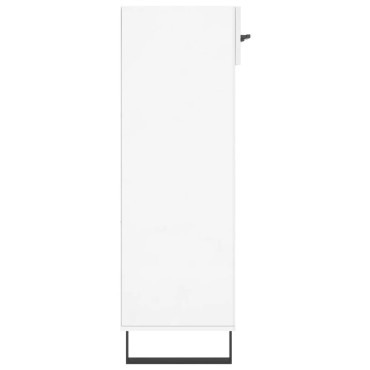 vidaXL Παπουτσοθήκη Γυαλιστερό Λευκό 60x35x105cm Επεξεργασμένο Ξύλο 1 τεμ.