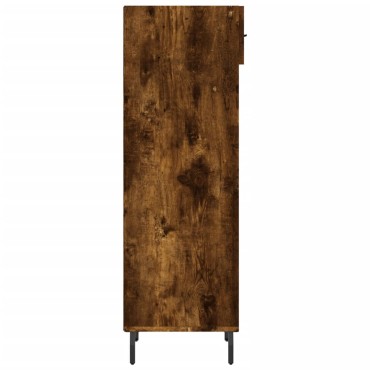 vidaXL Παπουτσοθήκη Καπνιστή Δρυς 30x35x105cm από Επεξεργασμένο Ξύλο 1 τεμ.