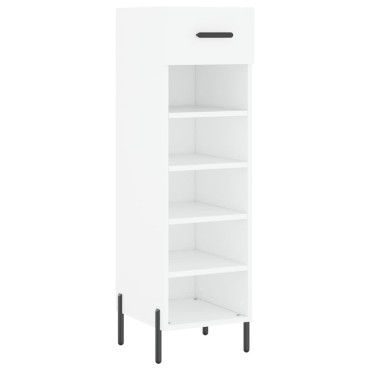 vidaXL Παπουτσοθήκη Λευκή 30x35x105cm από Επεξεργασμένο Ξύλο
