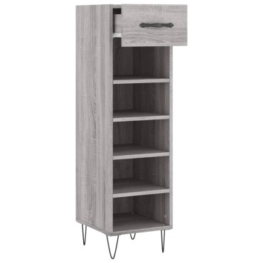 vidaXL Παπουτσοθήκη Γκρι Sonoma 30x35x105cm από Επεξεργασμένο Ξύλο 1 τεμ.