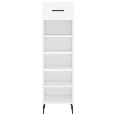 vidaXL Παπουτσοθήκη Λευκή 30x35x105cm από Επεξεργασμένο Ξύλο 1 τεμ.