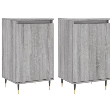 vidaXL Ντουλάπια 2 τεμ. Γκρι Sonoma 40x35x70cm Επεξεργασμένο Ξύλο