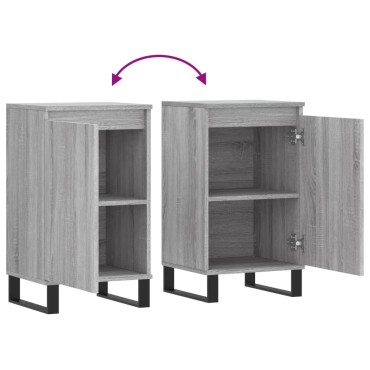 vidaXL Ντουλάπια 2 τεμ. Γκρι Sonoma 40x35x70cm Επεξεργασμένο Ξύλο