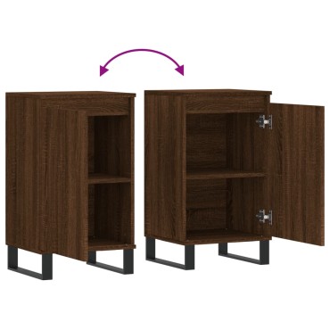 vidaXL Ντουλάπια 2 τεμ. Καφέ Δρυς 40x35x70cm από Επεξεργασμένο Ξύλο