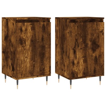 vidaXL Ντουλάπια 2 τεμ. Καπνιστή Δρυς 40x35x70cm από Επεξεργ. Ξύλο