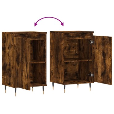 vidaXL Ντουλάπια 2 τεμ. Καπνιστή Δρυς 40x35x70cm από Επεξεργ. Ξύλο