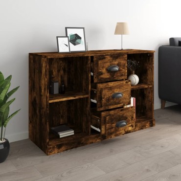 vidaXL Μπουφές Καπνιστή Δρυς 104x35,5x67,5cm Επεξεργασμένο Ξύλο 1 τεμ.