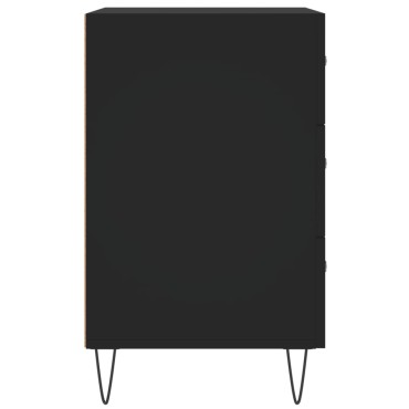 vidaXL Κομοδίνο Μαύρο 40x40x66cm από Επεξεργασμένο Ξύλο 1 τεμ.
