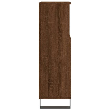vidaXL Ντουλάπι Μπάνιου Καφέ Δρυς 30x30x100cm Επεξεργασμένο Ξύλο 1 τεμ.