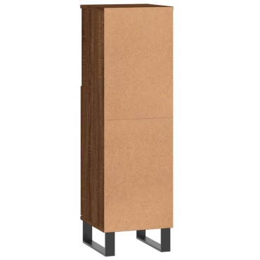 vidaXL Ντουλάπι Μπάνιου Καφέ Δρυς 30x30x100cm Επεξεργασμένο Ξύλο 1 τεμ.