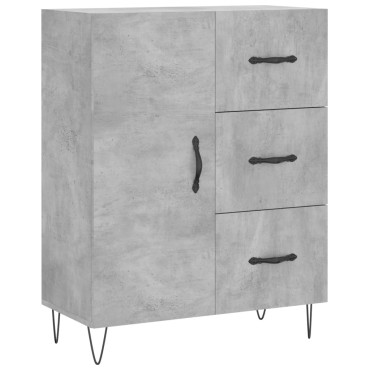 vidaXL Ντουλάπι Γκρι Σκυροδέματος 69,5x34x90cm Επεξεργασμένο Ξύλο 1 τεμ.