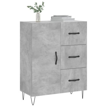 vidaXL Ντουλάπι Γκρι Σκυροδέματος 69,5x34x90cm Επεξεργασμένο Ξύλο 1 τεμ.