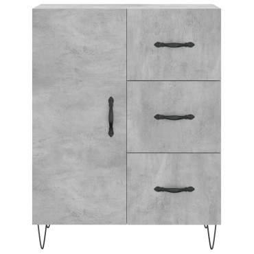 vidaXL Ντουλάπι Γκρι Σκυροδέματος 69,5x34x90cm Επεξεργασμένο Ξύλο 1 τεμ.