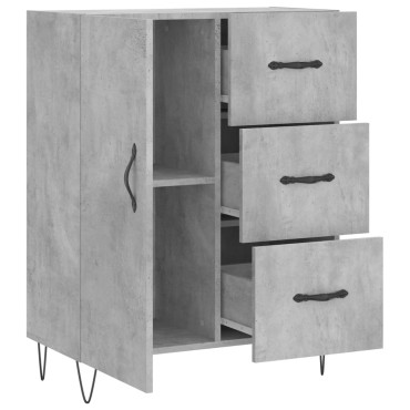 vidaXL Ντουλάπι Γκρι Σκυροδέματος 69,5x34x90cm Επεξεργασμένο Ξύλο 1 τεμ.