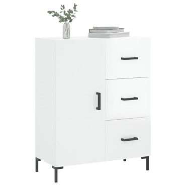 vidaXL Ντουλάπι Γυαλιστερό Λευκό 69,5x34x90cm Επεξεργασμένο Ξύλο 1 τεμ.