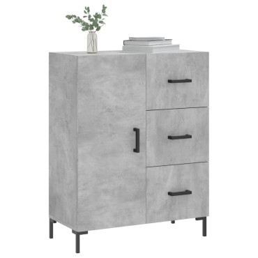 vidaXL Ντουλάπι Γκρι Σκυροδέματος 69,5x34x90cm Επεξεργασμένο Ξύλο 1 τεμ.