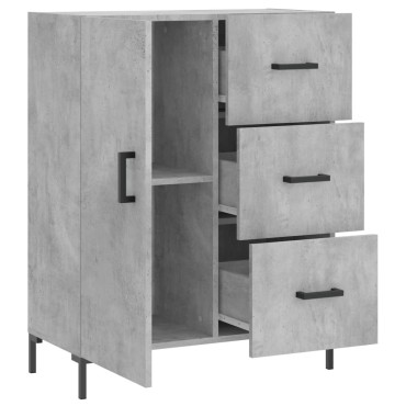 vidaXL Ντουλάπι Γκρι Σκυροδέματος 69,5x34x90cm Επεξεργασμένο Ξύλο 1 τεμ.