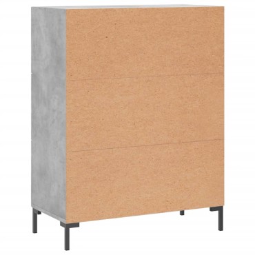 vidaXL Ντουλάπι Γκρι Σκυροδέματος 69,5x34x90cm Επεξεργασμένο Ξύλο 1 τεμ.