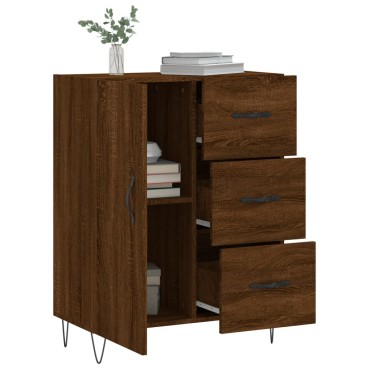 vidaXL Ντουλάπι Καφέ Δρυς 69,5x34x90cm Επεξεργασμένο Ξύλο 1 τεμ.