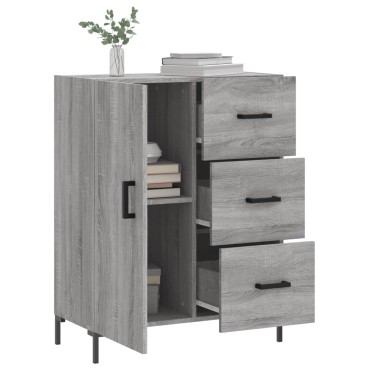 vidaXL Ντουλάπι Γκρι Sonoma 69,5x34x90cm από Επεξεργασμένο Ξύλο 1 τεμ.