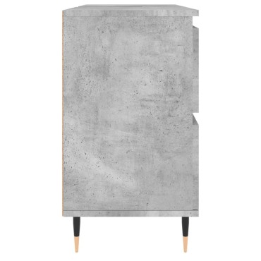vidaXL Ντουλάπι Μπάνιου Γκρι Σκυροδέματος 80x33x60cm Επεξ. Ξύλο