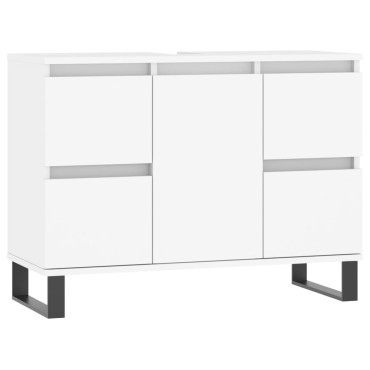 vidaXL Ντουλάπι Μπάνιου Λευκό 80x33x60cm Επεξεργασμένο Ξύλο 1 τεμ.