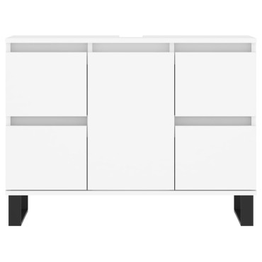 vidaXL Ντουλάπι Μπάνιου Λευκό 80x33x60cm Επεξεργασμένο Ξύλο 1 τεμ.