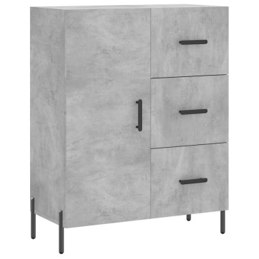 vidaXL Ντουλάπι Γκρι Σκυροδέματος 69,5x34x90cm Επεξεργασμένο Ξύλο 1 τεμ.