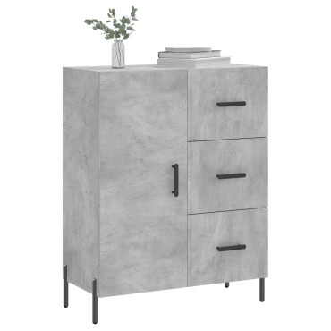 vidaXL Ντουλάπι Γκρι Σκυροδέματος 69,5x34x90cm Επεξεργασμένο Ξύλο 1 τεμ.