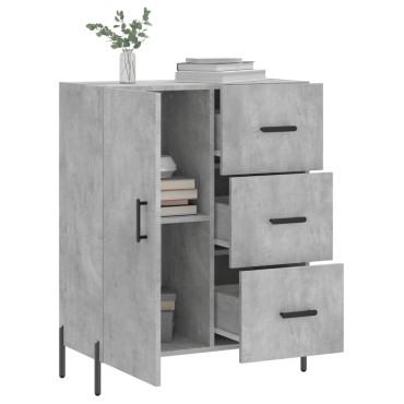 vidaXL Ντουλάπι Γκρι Σκυροδέματος 69,5x34x90cm Επεξεργασμένο Ξύλο 1 τεμ.