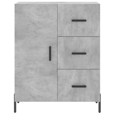 vidaXL Ντουλάπι Γκρι Σκυροδέματος 69,5x34x90cm Επεξεργασμένο Ξύλο 1 τεμ.