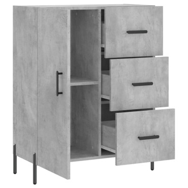 vidaXL Ντουλάπι Γκρι Σκυροδέματος 69,5x34x90cm Επεξεργασμένο Ξύλο 1 τεμ.